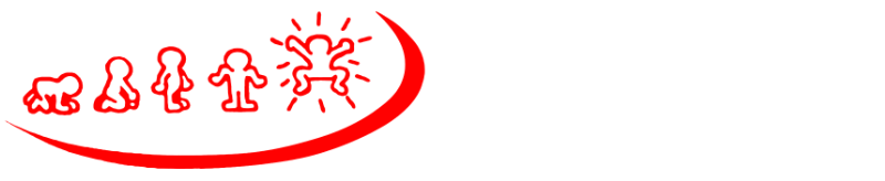 Logo der Physiotherapie Beyer in Schmölln-Putzkau mit stilisierten Figuren vom Baby bis zum aktiven Erwachsenen
